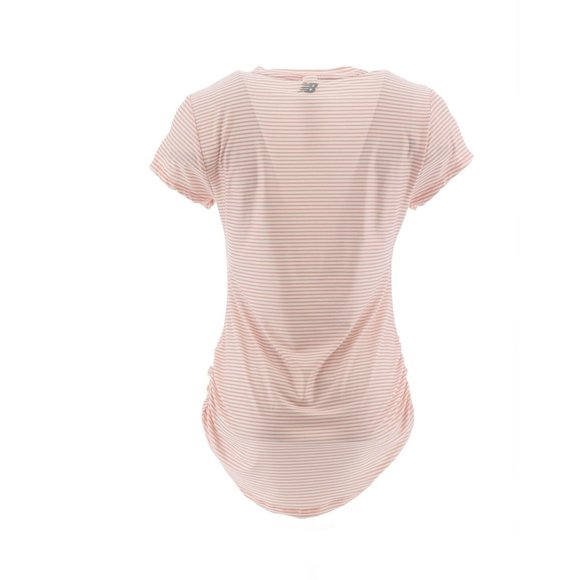 NWT BALANCE X ISAAC MIZRAHI STRIPED RUCHED PERFECT TEE SPACE DYE STRIPE XS - Picture 3 of 8